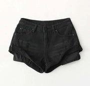 Short en jean taille basse.