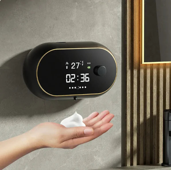 Distributeur automatique de savon mural USB, mousse touchless.