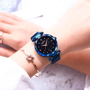 Starry Sky Women's Quartz Watch with Mesh Band