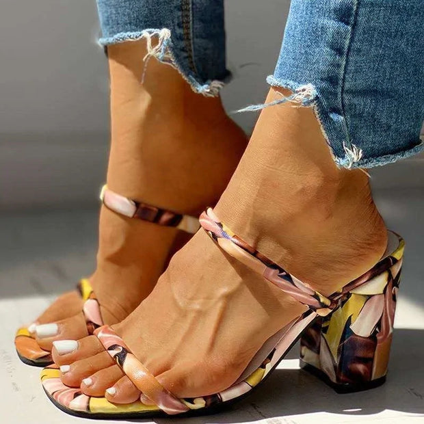 Sandales à talons, élégant.