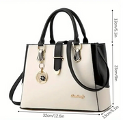 Sac à main simple à une épaule contrasté pour femmes.