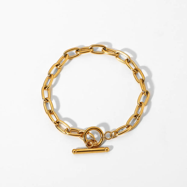 Stainless Steel Cuban Bracelet with Vintage Style for Women