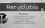 Accessoire déco moderne en aluminium recyclable pour une décoration éco-responsable
