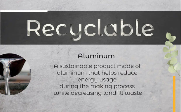 Accessoire déco moderne en aluminium recyclable pour une décoration éco-responsable