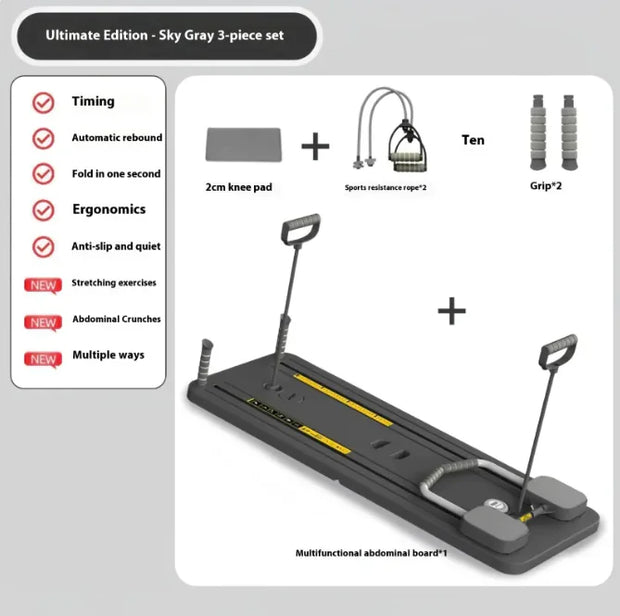 Planche de fitness multifonction Beautysky avec accessoires pour un entraînement complet et ergonomique