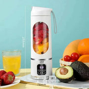 Mixeur à smoothie portable Beautysky blanc avec fruits frais et design compact pour une utilisation pratique
