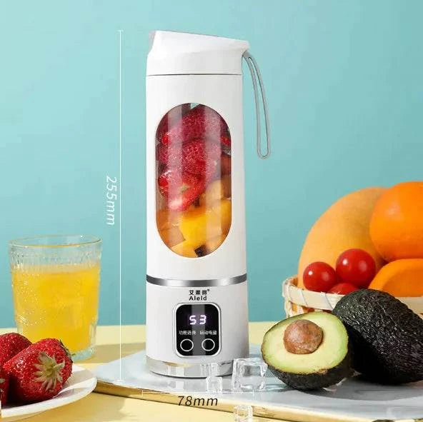 Mixeur à smoothie portable Beautysky blanc avec fruits frais et design compact pour une utilisation pratique