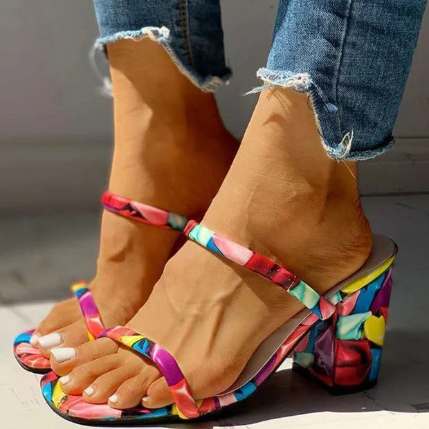 Sandales à talons, élégant.