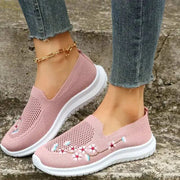 Baskets mesh respirant Beautysky en rose avec motifs étoilés et semelle blanche pour un confort optimal