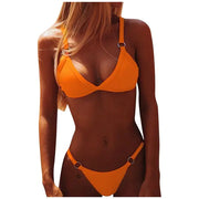 Elegant and comfortable high-waisted bikini by Beautysky in orange.
