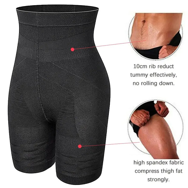 Shorty shapeur Beautysky en noir, body shaper confortable qui offre un maintien optimal et un effet amincissant