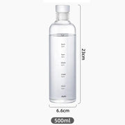 Bouteille plastique écologie de 500 ml avec marquage horaire pour suivre votre hydratation
