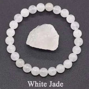Bracelet en pierre améthyste avec perles rondes pour un look élégant et apaisant
