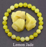 Bracelet en jade citron avec pierres de jade, parfait pour le style et l'élégance