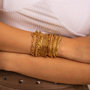 Stainless Steel Cuban Bracelet with Vintage Style for Women