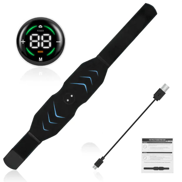 Ceinture musculation électronique Beautysky avec écran digital et câble de recharge pour un entraînement efficace