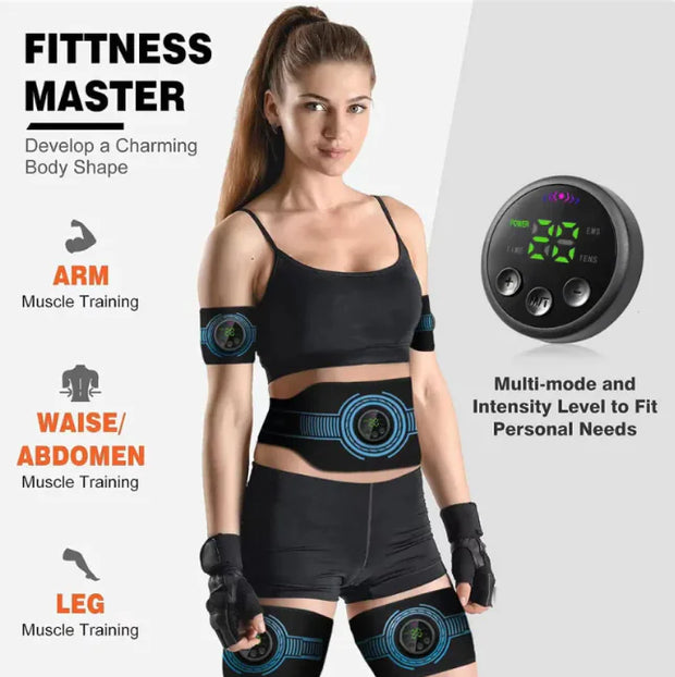 Ceinture musculation électronique Beautysky pour entraînement des bras, taille et jambes avec mode multifonctionnel