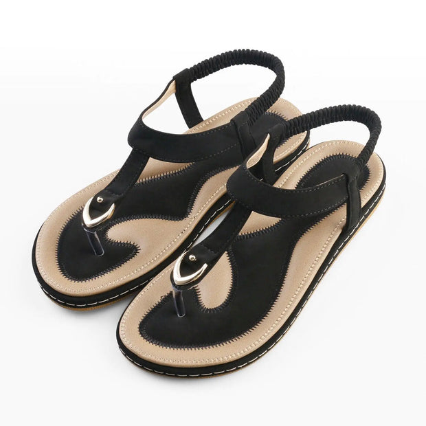 Sandales Beautysky en noir, confortables et stylées, parfaites comme chaussures ergonomiques été