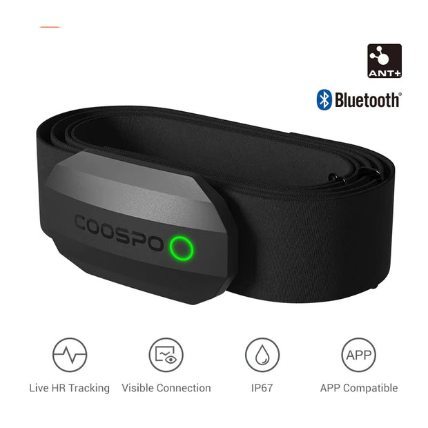 Moniteur de fréquence cardiaque COOSPO avec connexion Bluetooth et caractéristique étanche IP67