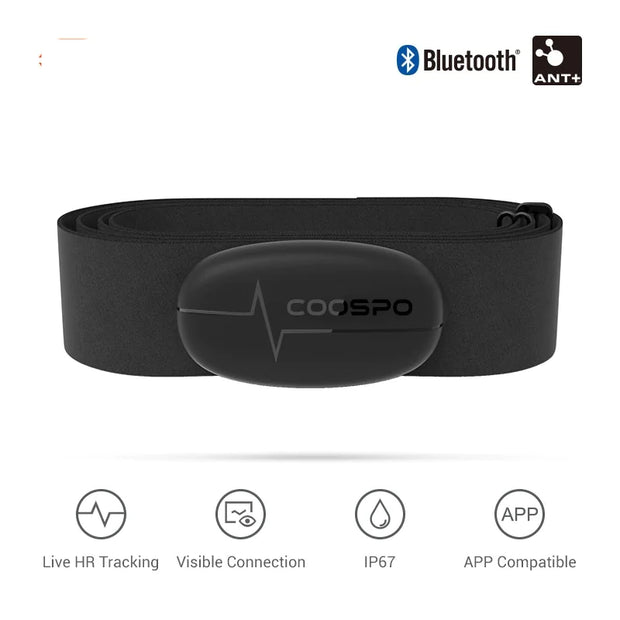 Moniteur de fréquence cardiaque Bluetooth avec suivi en direct et résistance à l'eau IP67