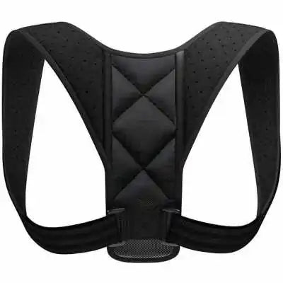 Correcteur de posture réglable Beautysky en noir avec design confortable et soutien dorsal optimal