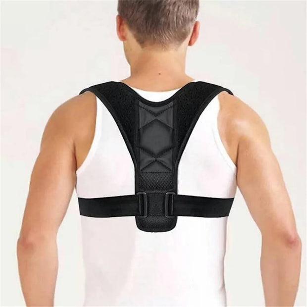 Correcteur de posture réglable Beautysky en noir, conçu pour améliorer l'alignement du dos