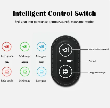 Télécommande intelligente pour coussin massant cervical chauffant avec trois modes de massage