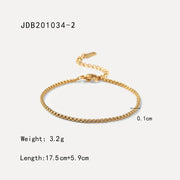 Stainless Steel Cuban Bracelet with Vintage Style for Women