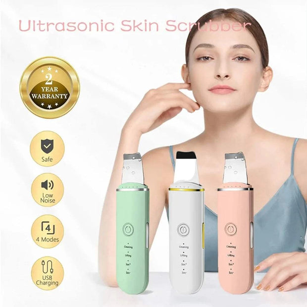 Épurateur de peau ultrasons Beautysky avec quatre modes et chargement USB, idéal pour le nettoyage de la peau