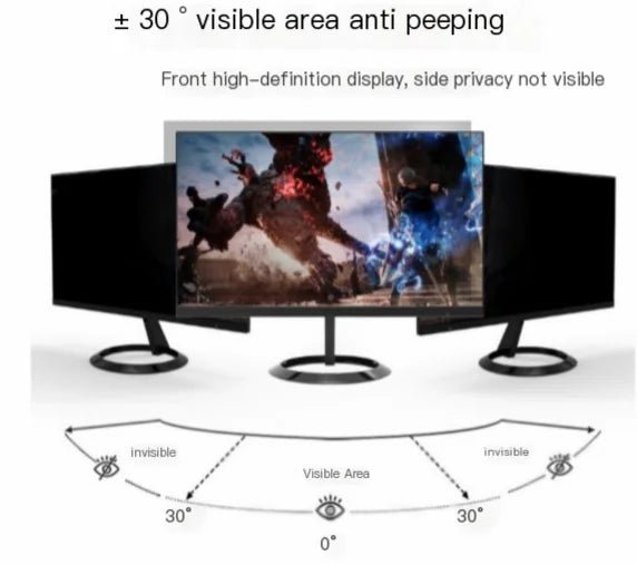 Filtre d'écran anti-espion pour ordinateur portable avec zone visible de 30 degrés pour sécuriser la vie privée
