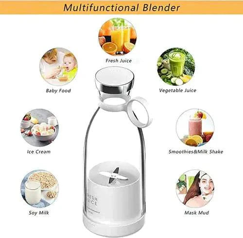 Beautysky Multifunctional Portable Blender for Smoothies with various function icons including juice and ice cream