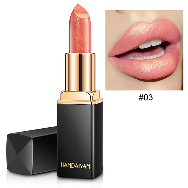 Rouge à lèvres pailleté imperméable Beautysky teinte 03 pour des lèvres brillantes et séduisantes