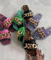 Casual Viscose Flat Slippers for Women