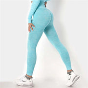 Leggings fitness taille haute Beautysky en bleu clair pour un look stylé et confortable durant l'entraînement