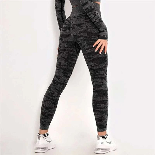 Leggings fitness taille haute Beautysky avec un motif camouflage pour un look tendance lors de l'entraînement