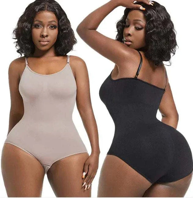 Ensemble de lingerie gainante confortable Beautysky en beige et noir avec bretelles réglables