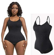 Lingerie gainante confortable de Beautysky en noir avec bretelles réglables et coupe ajustée