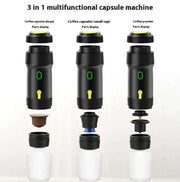 Machine à café portable Beautysky 3 en 1 avec capsules à café et option de poudre