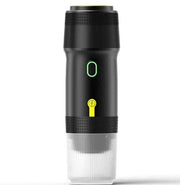 Machine à café portable Beautysky compacte avec un design noir et un bouton de fonctionnement facile