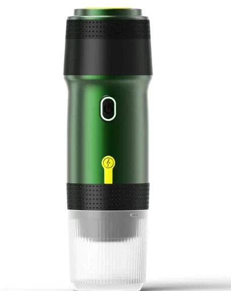 Machine à café portable Beautysky en vert, design compact et pratique pour un café partout