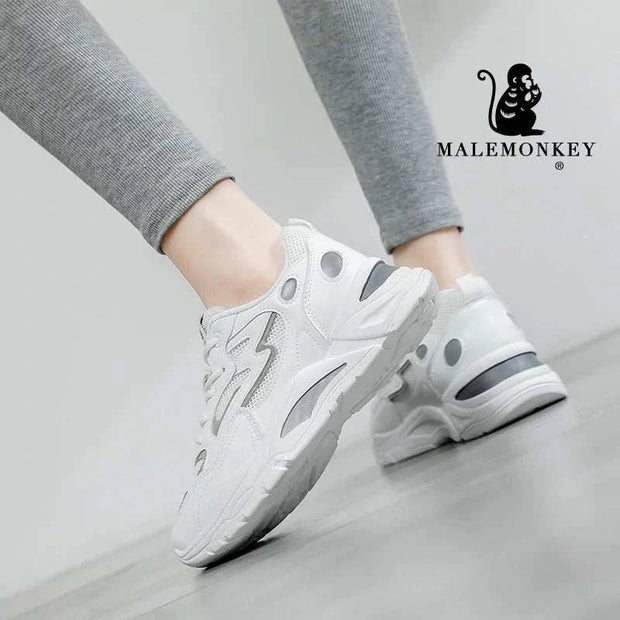 Baskets compensées femmes Beautysky blanches avec un design moderne et confortable pour un look tendance
