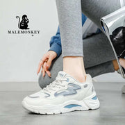 Baskets compensées femmes Beautysky en blanc avec style sportif pour un confort optimal