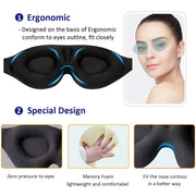 Masque de nuit relaxant Beautysky ergonomique avec mousse à mémoire, meilleur masque nuit relaxant pour un confort optimal