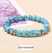 Beautysky blue turquoise natural stone bracelet for women with stylish design and comfortable fit