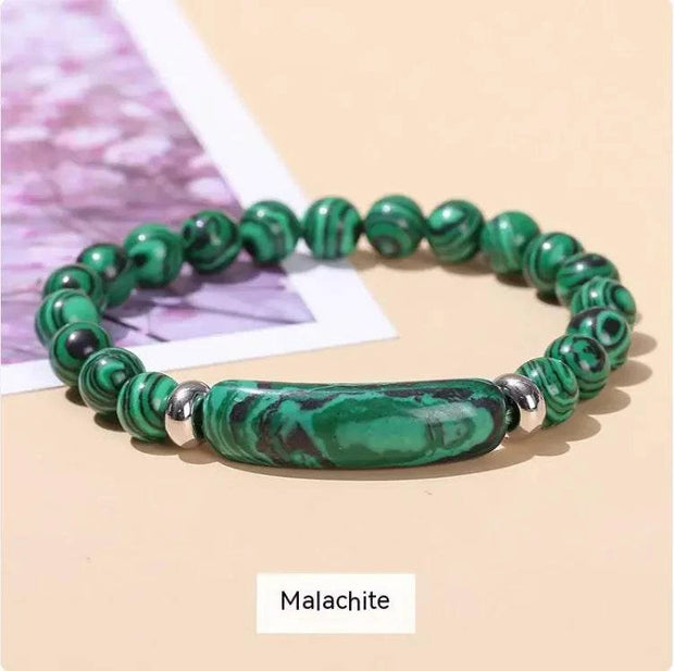 Beautysky natural stone bracelet for women made with green malachite beads adding a stylish touch