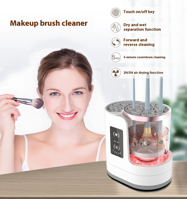 Nettoyeur pinceaux maquillage électrique avec fonction de séchage à air et nettoyage à l'eau
