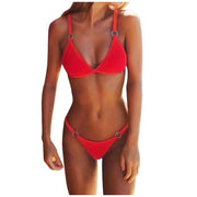 Maillot de bain bikini taille haute.