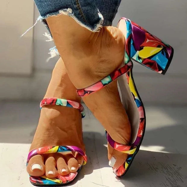 Sandales à talons, élégant.