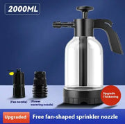 Pulvérisateur mousse avec buse réglable de 2000ML avec buse en forme de ventilateur et buse pour arroser les fleurs