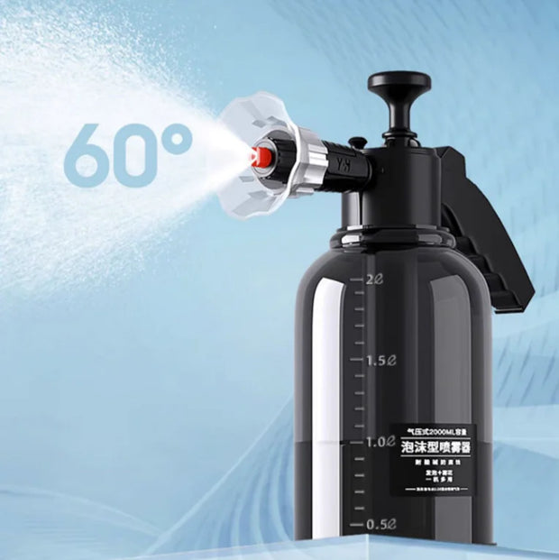 Pulvérisateur mousse avec buse réglable pour un nettoyage efficace et précis des surfaces